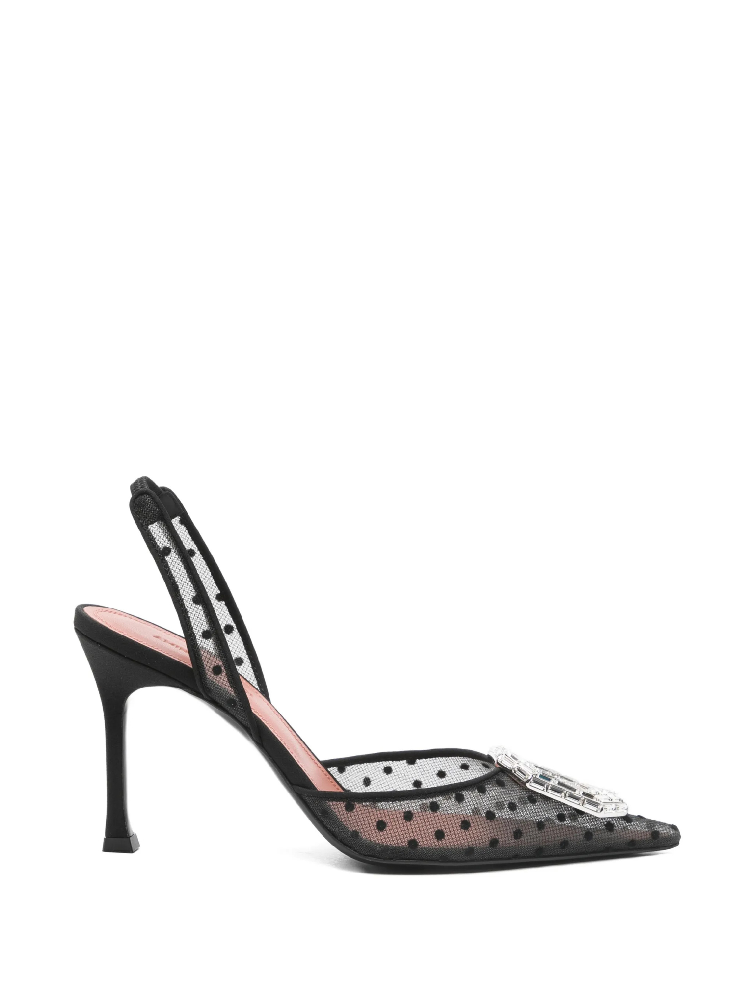 [Amina Muaddi] Pumps FW25 CAMELIALACESLING90BLACK