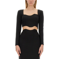 [Staud] T-shirts Long Sleeve FW24 R24P1122PT_BLK