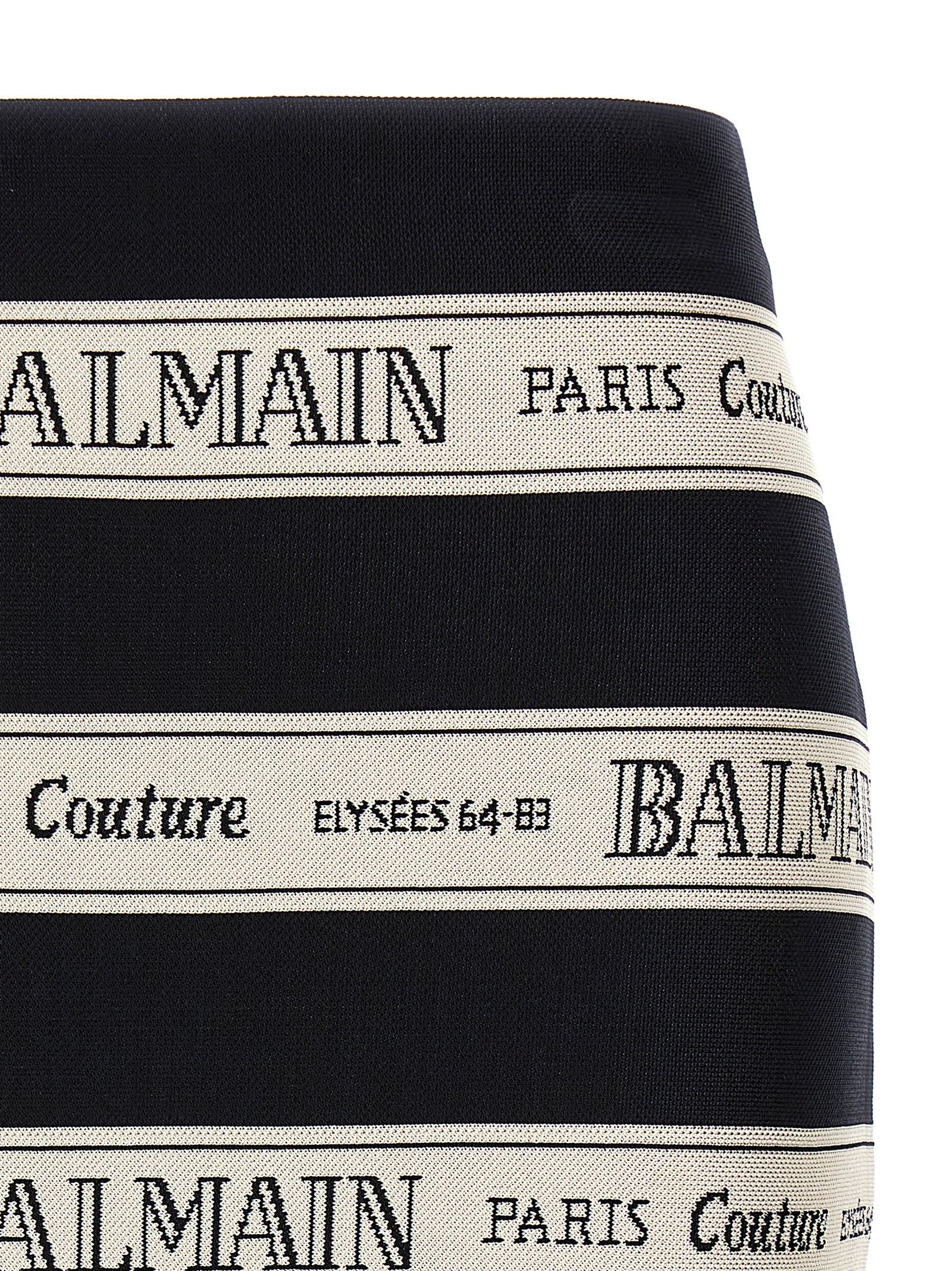 [Balmain] Midi skirt SS25 EF1LC245JJ95EDY