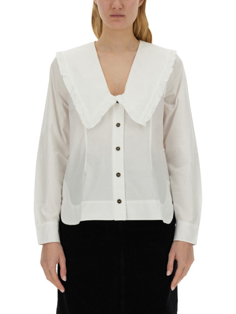 [GANNI] Shirts Long Sleeve FW24 F5778_151