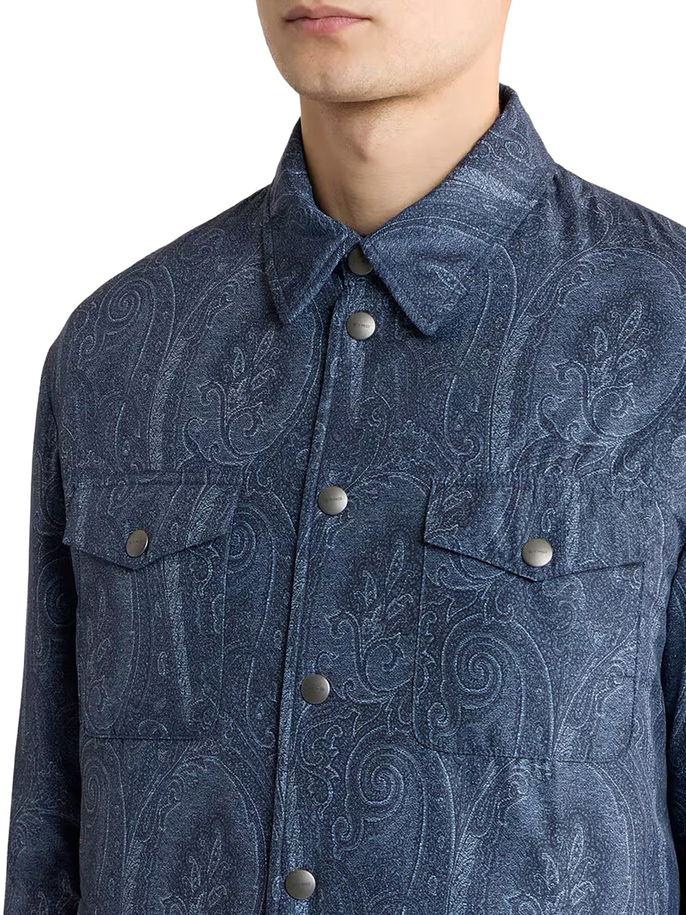 [Etro] Shirts Long Sleeve FW26 MRBA010999SASZ5X0883 BLUE