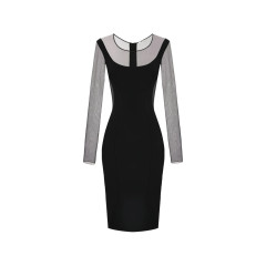 [ELISABETTA FRANCHI] Long sleeve dress SS26 AB89862E2110