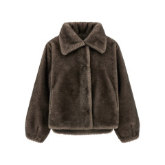 [LOU ANDREA] Fur Jacket FW25 MK2566SILVERGREY