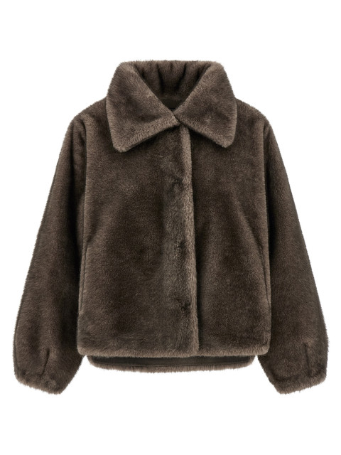 [LOU ANDREA] Fur Jacket FW25 MK2566SILVERGREY