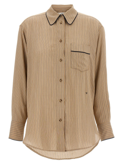 [VICTORIA BECKHAM] Shirts Long Sleeve SS25 1125WSH006013ATOBACCOMIDNIGHT