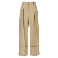[VICTORIA BECKHAM] Trousers SS25 1125WTR006059AALMOND