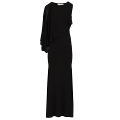[Self-portrait] Long sleeve dress CO PF26-081X-BBLACK