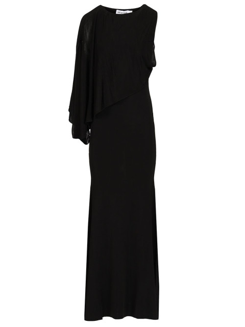 [Self-portrait] Long sleeve dress CO PF26-081X-BBLACK