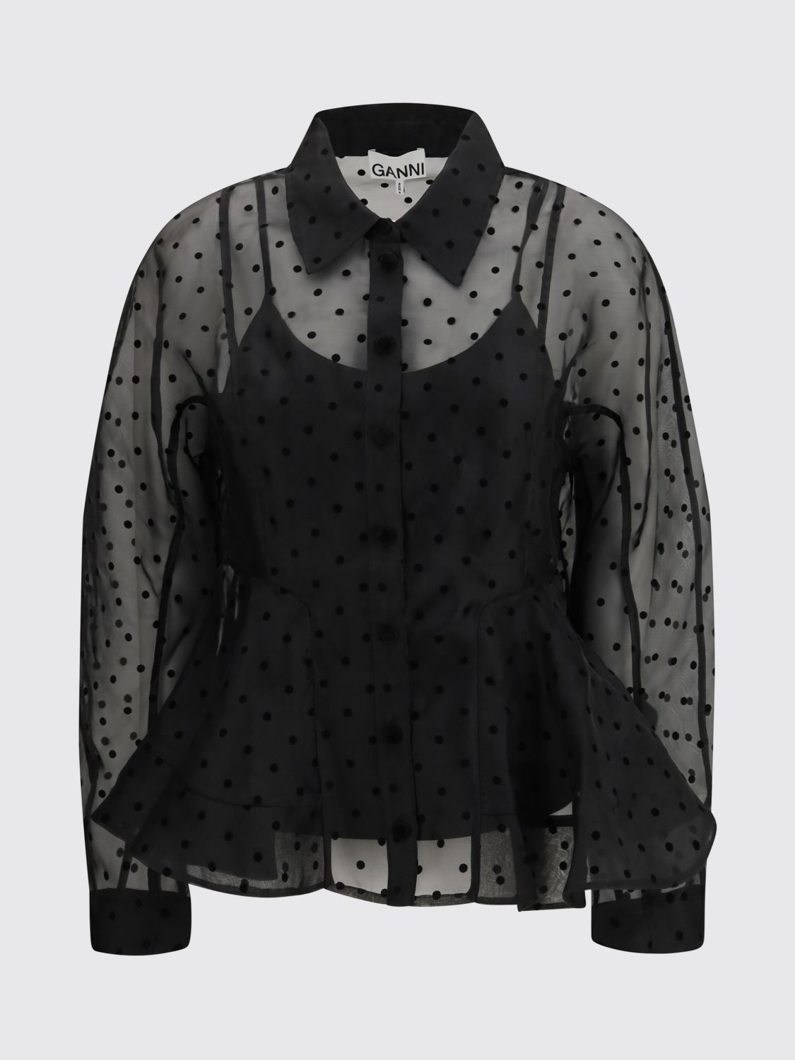 [GANNI] Shirts Long Sleeve SS26 A1040083 099