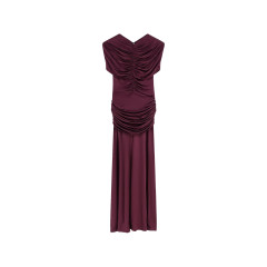 [SELF PORTRAIT] Sleeveless dress FW26 PF26098MBUBURGUNDY