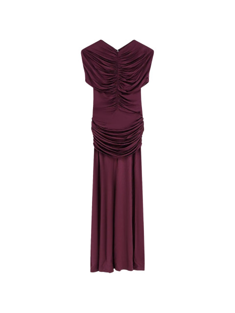 [SELF PORTRAIT] Sleeveless dress FW26 PF26098MBUBURGUNDY