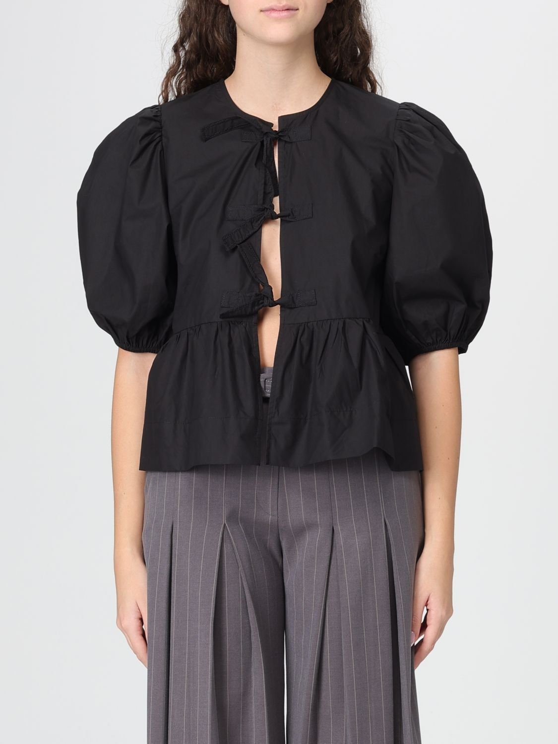 [GANNI] Shirts Short Sleeve SS26 F7364 099