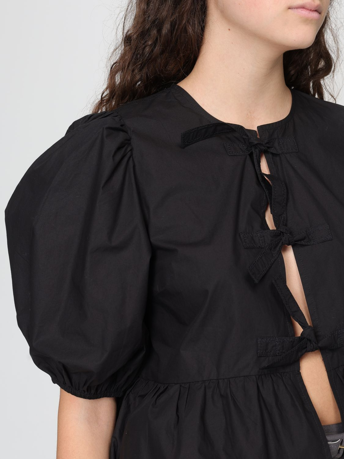 [GANNI] Shirts Short Sleeve SS26 F7364 099