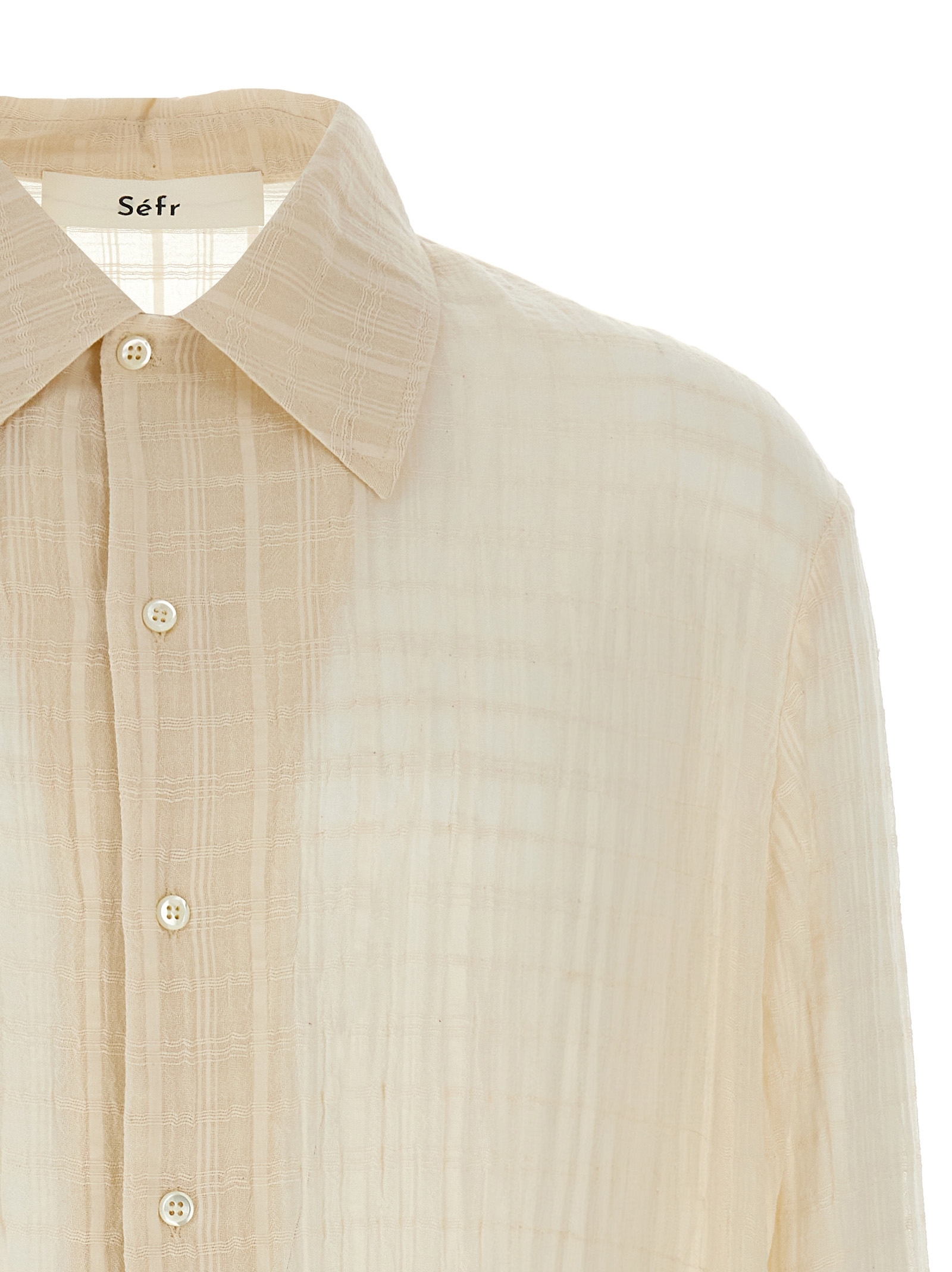 [Sefr] Shirts Long Sleeve FW25 MSS25IGNACIOCLOUDWHITECHECK