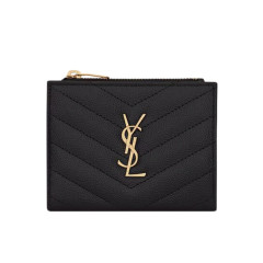 [Saint Laurent] Wallet FW26 575879BOW011000 BLACK