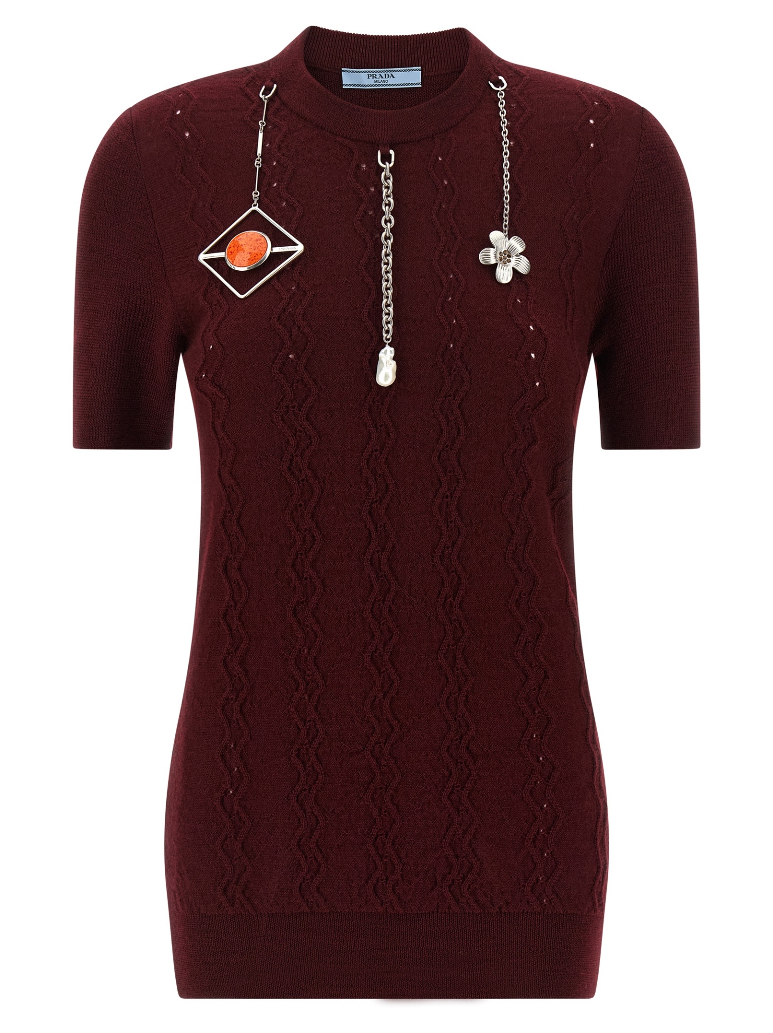 [Prada] T-shirts Short Sleeve FW25 P24V2HSOOO17KDF0399