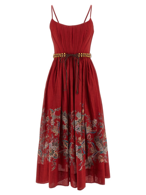 [Zimmermann] Sleeveless dress FW25 4225DSS251REDMULPAI