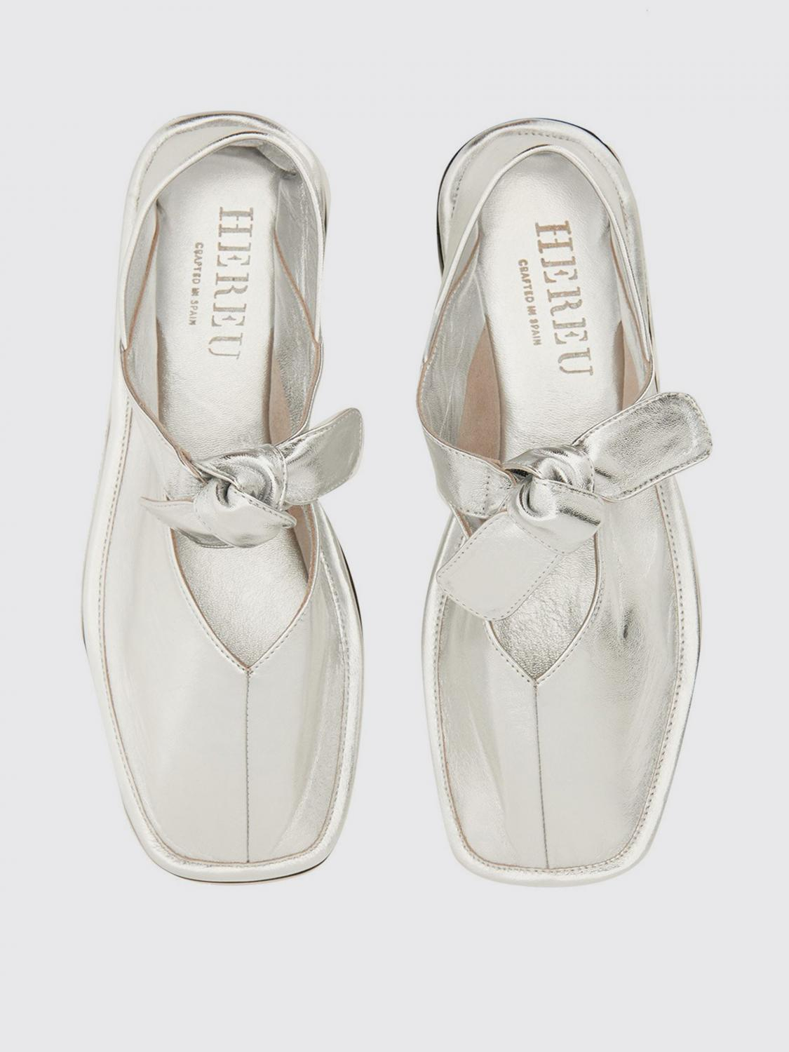 [HEREU] Flat shoes SS25 LLAMWFS24 LIGHTSILVER