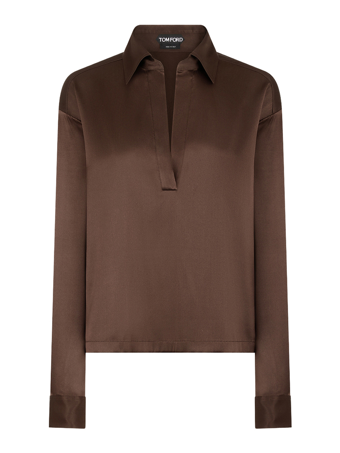 [Tom Ford] Blouse SS26 TS2144FAX881ECD CINNAMON