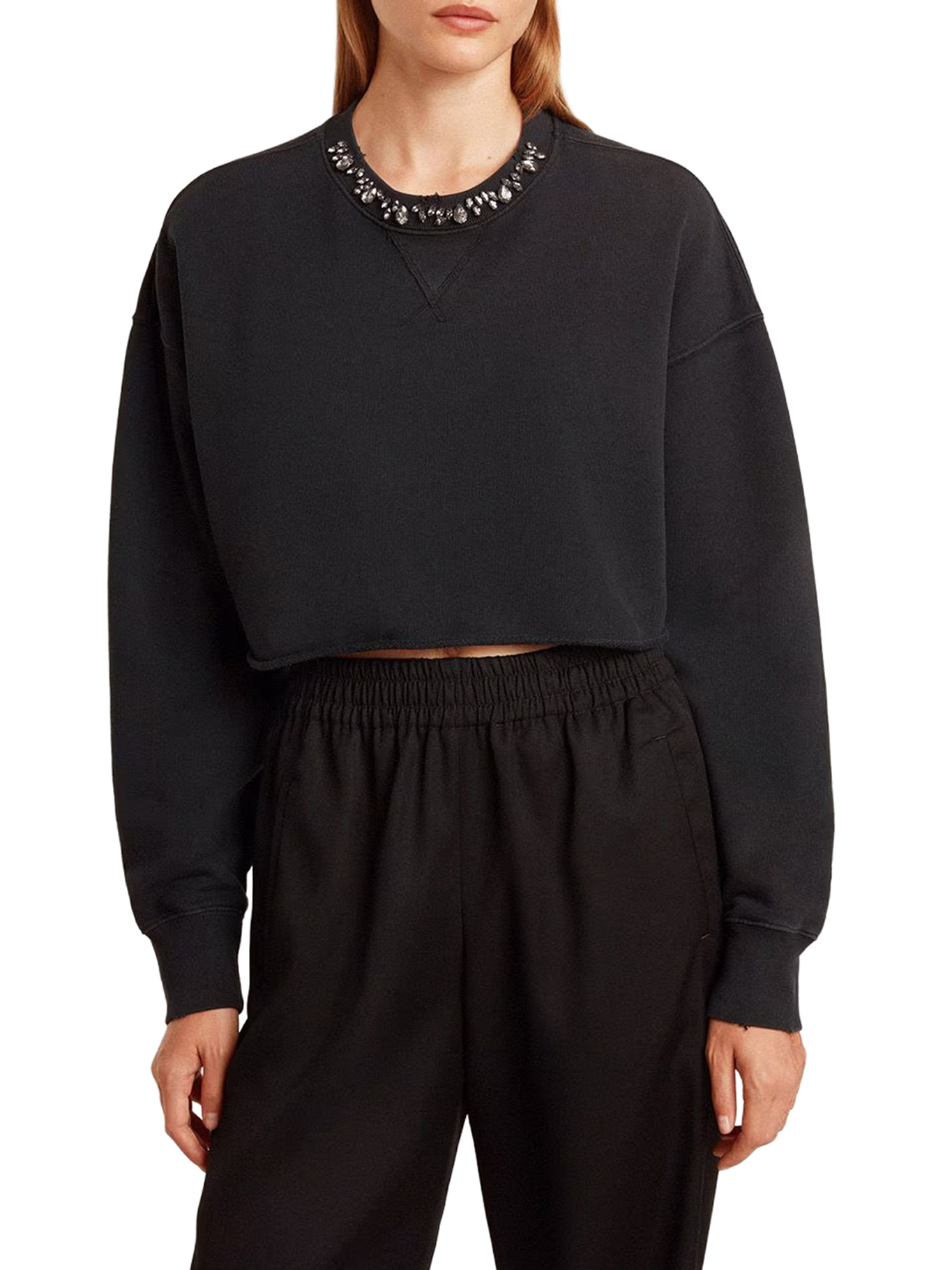 [GOLDEN GOOSE DELUXE BRAND] Sweatshirt SS26 GWP02203P00189690456 WASHED BLACK