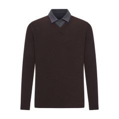 [ROBERTO COLLINA] Knitwear FW26 253M37002SUM37SU07 MORO ANTRA