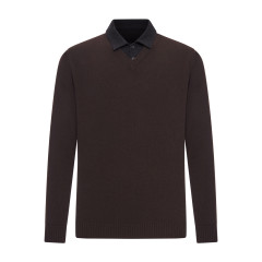 [ROBERTO COLLINA] Knitwear FW26 253M37002SUM37SU08 MORO BLACK