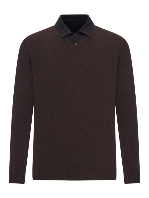 [ROBERTO COLLINA] Knitwear FW26 253M37002SUM37SU08 MORO BLACK