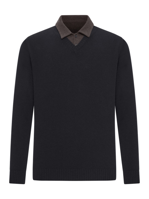 [ROBERTO COLLINA] Knitwear FW26 253M37002SUM37SU09 BLACK MORO