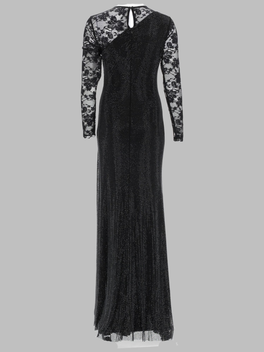 [Self-portrait] Long sleeve dress FW25 PF25-100XA-B_BLACK