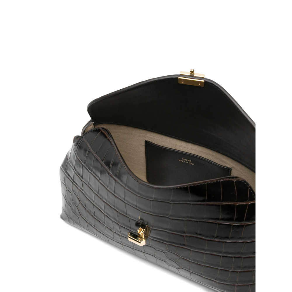 [TOTEME] Clutch bag FW26 234-WAL944 LE0076-034 DKBRO