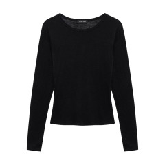 [Anine Bing] T-shirts Long Sleeve FW25 A0811501BLK26