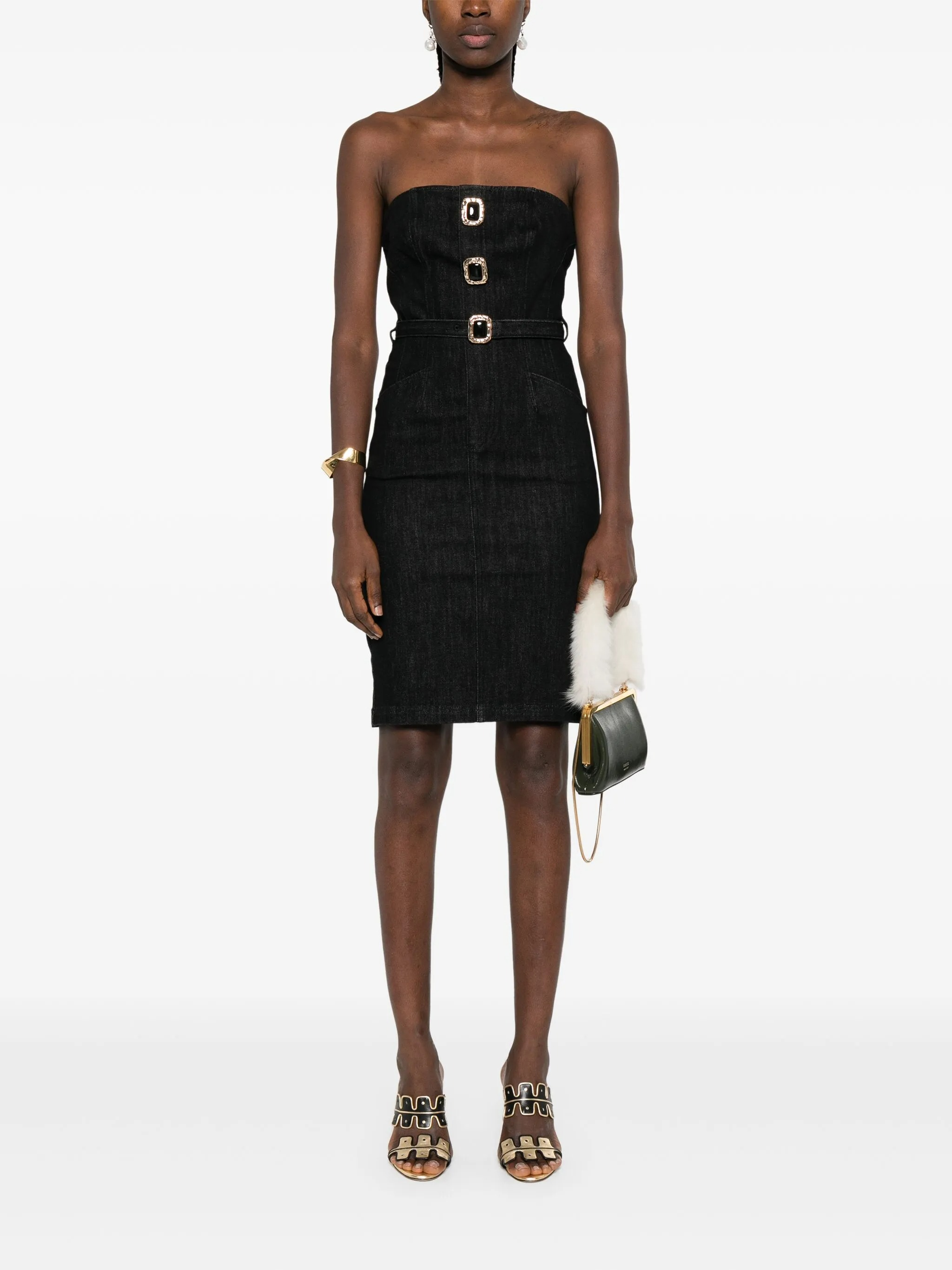 [Self-portrait] Sleeveless dress FW25 AW25821MB