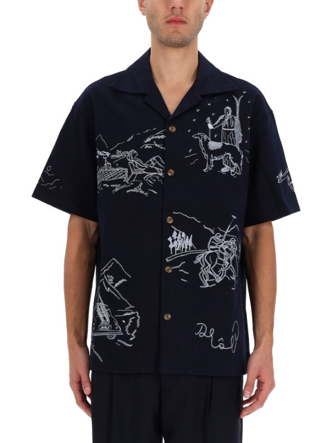 [DROLE DE MONSIEUR] Shirts Short Sleeve FW25 SH228_CO215NAVY