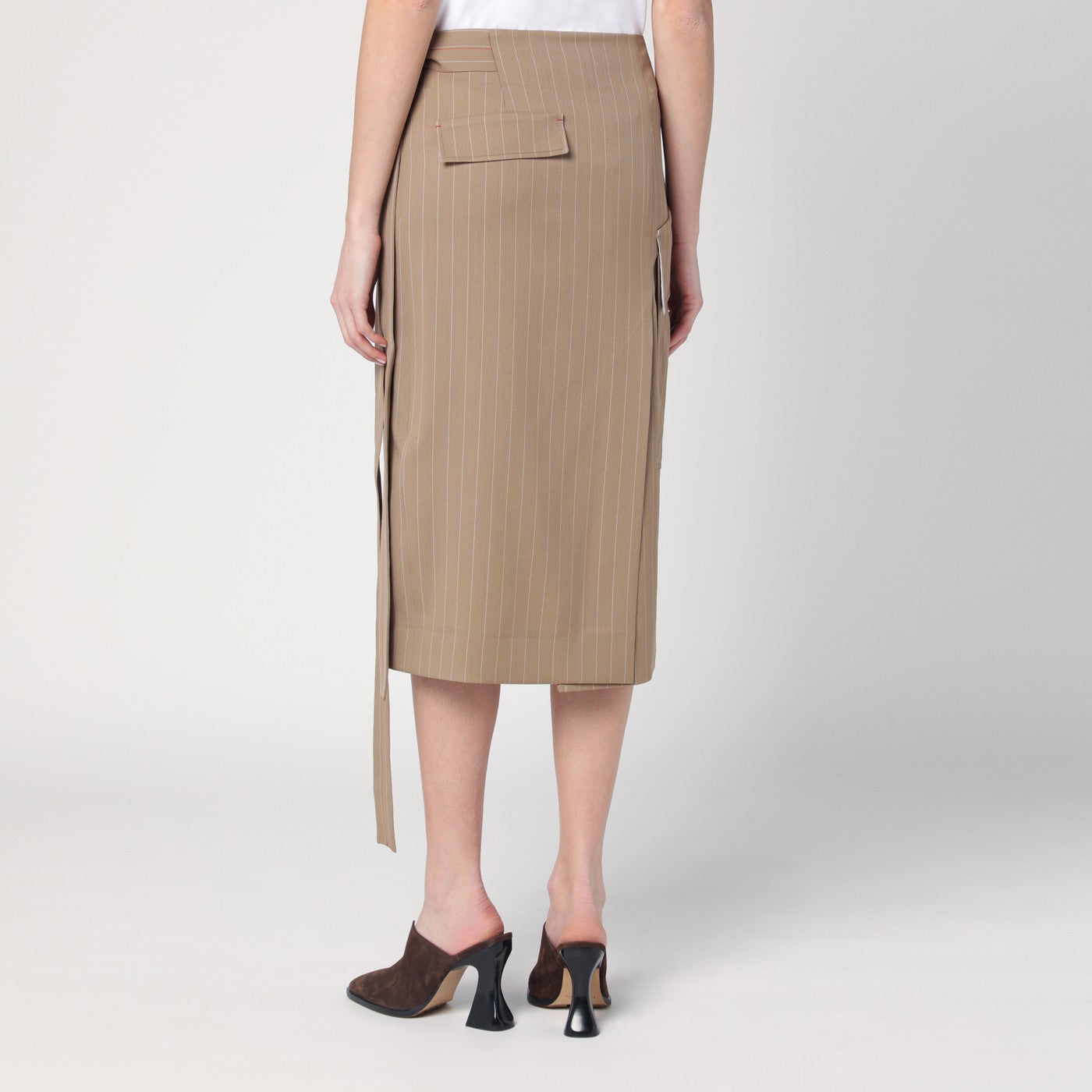 [VICTORIA BECKHAM] Midi skirt SS25 1125WSK006039AWO