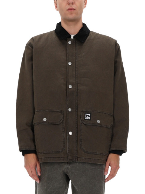[OBEY] Jacket FW25 121800606_BLACKOLIVEFADEDWASH