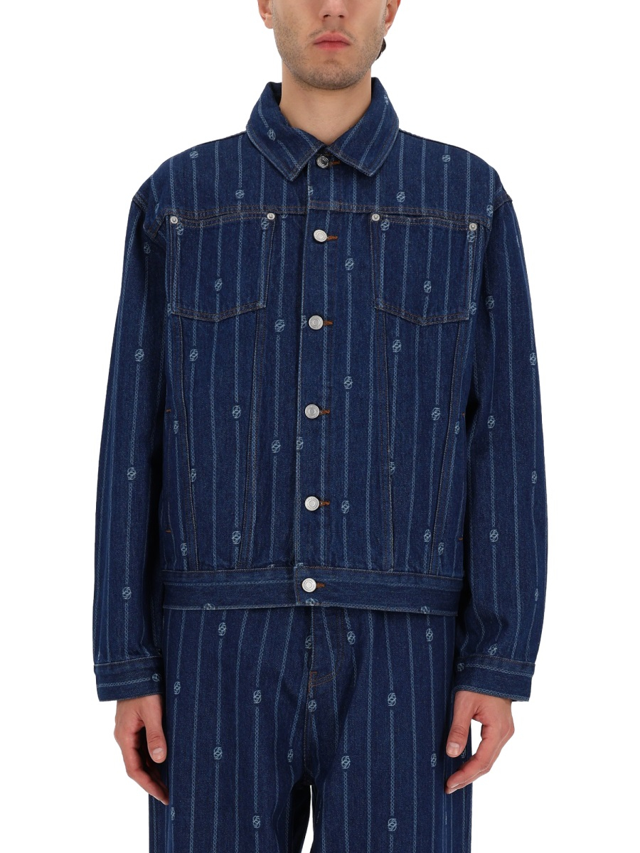[DROLE DE MONSIEUR] Denim jacket FW25 JT182_CO238STONEWASH