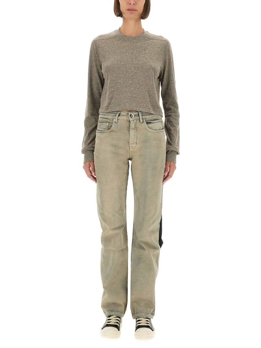 [RICK OWENS DRKSHDW] T-shirts Long Sleeve FW25 DS02E7200_JGM178