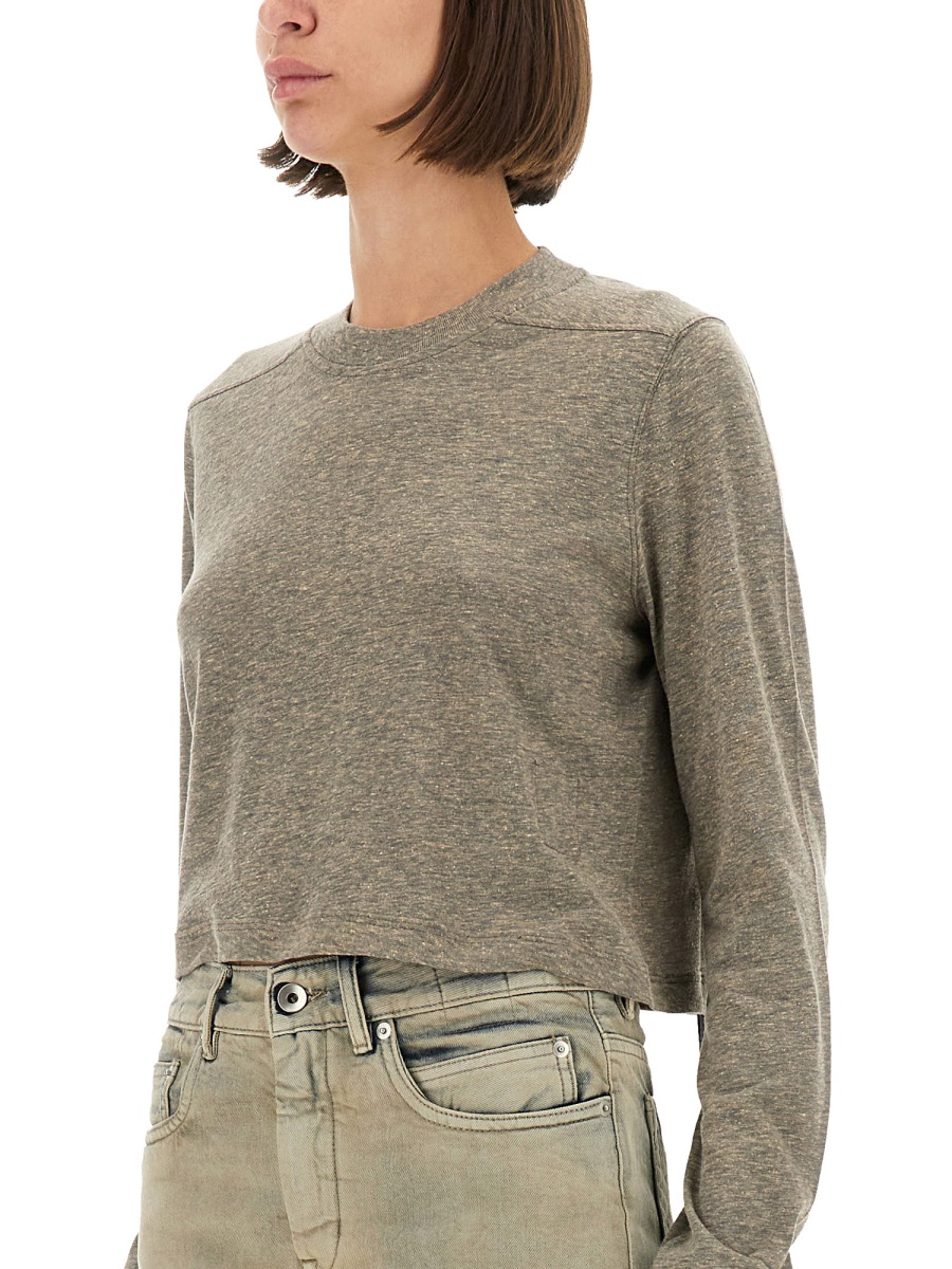 [RICK OWENS DRKSHDW] T-shirts Long Sleeve FW25 DS02E7200_JGM178