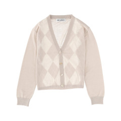 [Our Legacy] Cardigan FW25 W4253IB_BLOSSOMARGYLEFINEWOOL