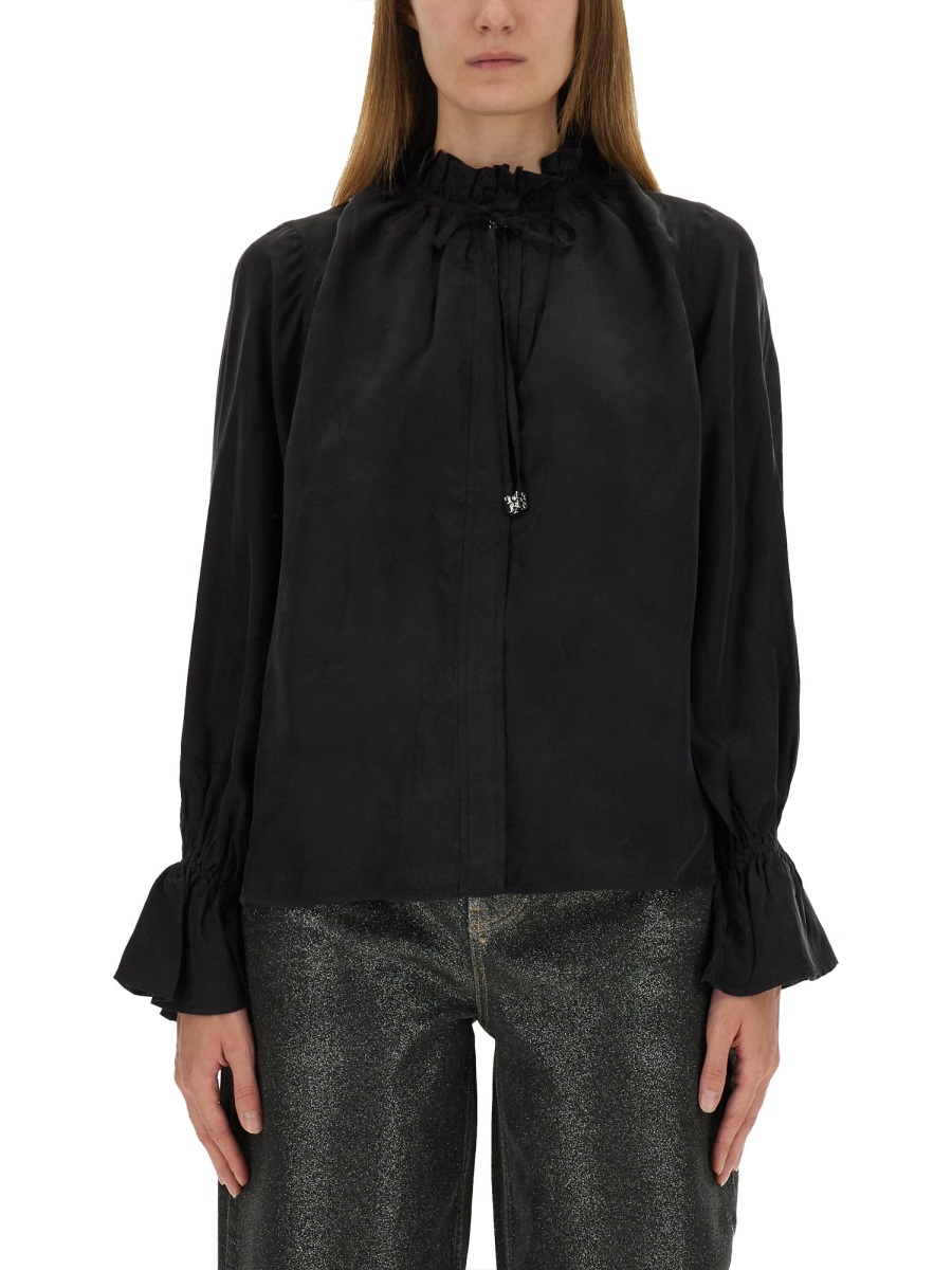 [GANNI] Shirts Long Sleeve FW25 W0856_099