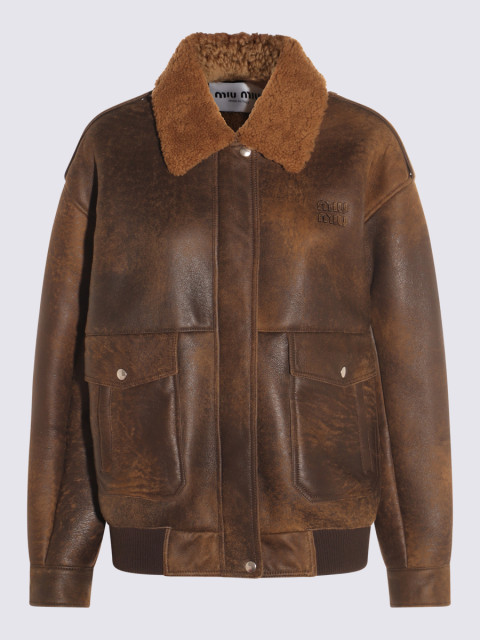 [Miu Miu] Leather Jacket FW25 MPV960172PF0003