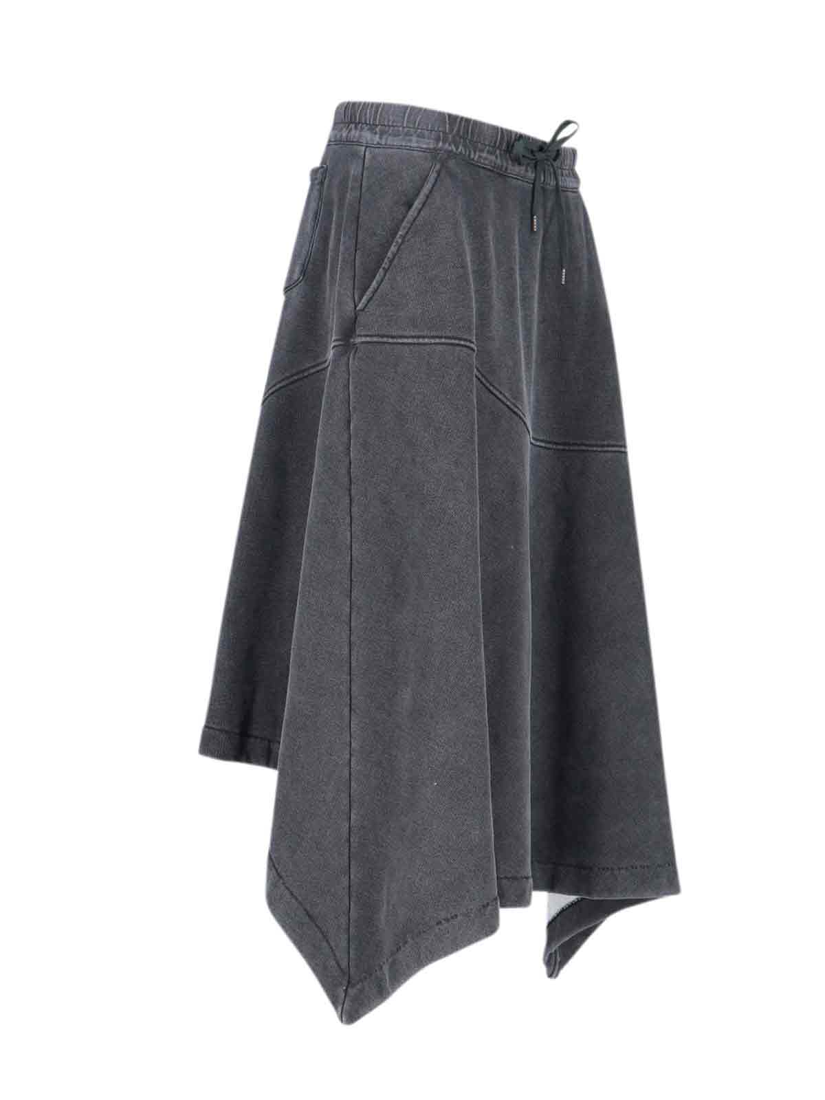 [Our Legacy] Midi skirt FW25 W4256LFBLACK 1000 POINTS PRINT