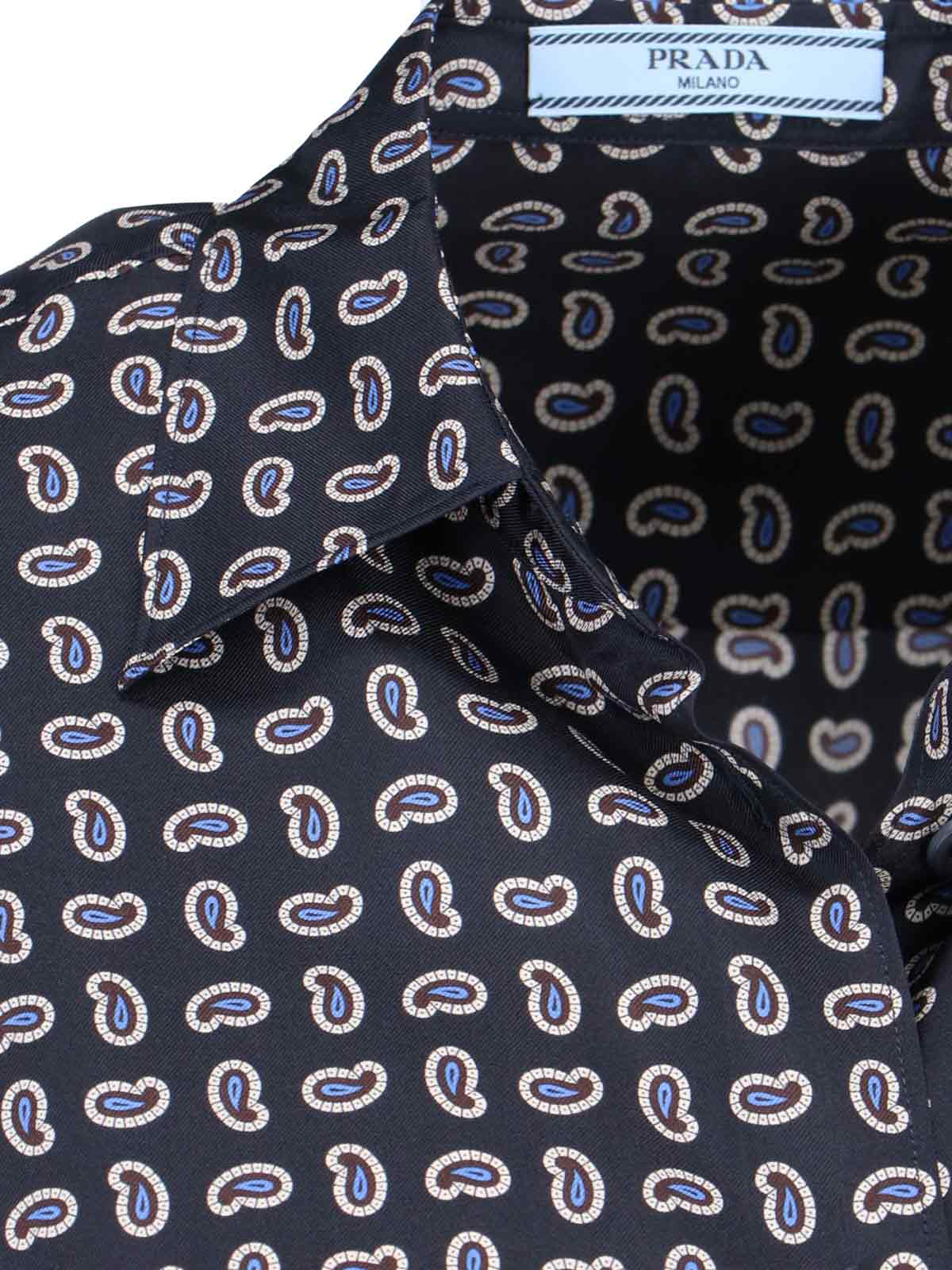 [Prada] Shirts Long Sleeve FW24 P415H OOO 15GGF0008