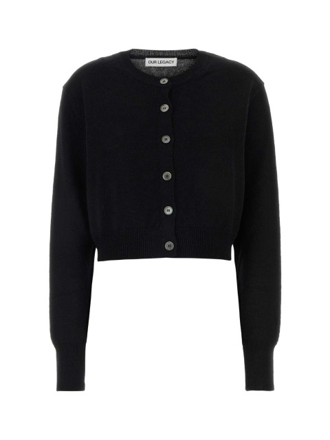 [Our Legacy] Cardigan SS26 W2263MB BLACOALINWOO