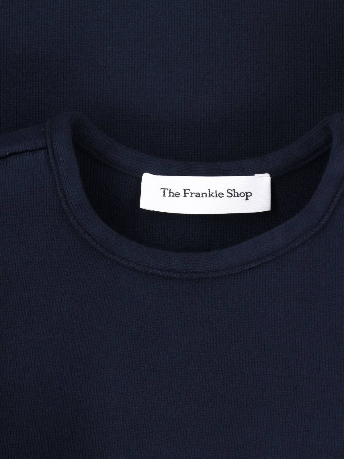 [THE FRANKIE SHOP] Shirts Short Sleeve SS26 LENI KNIT OVERSIZED T SHIRTNAVY