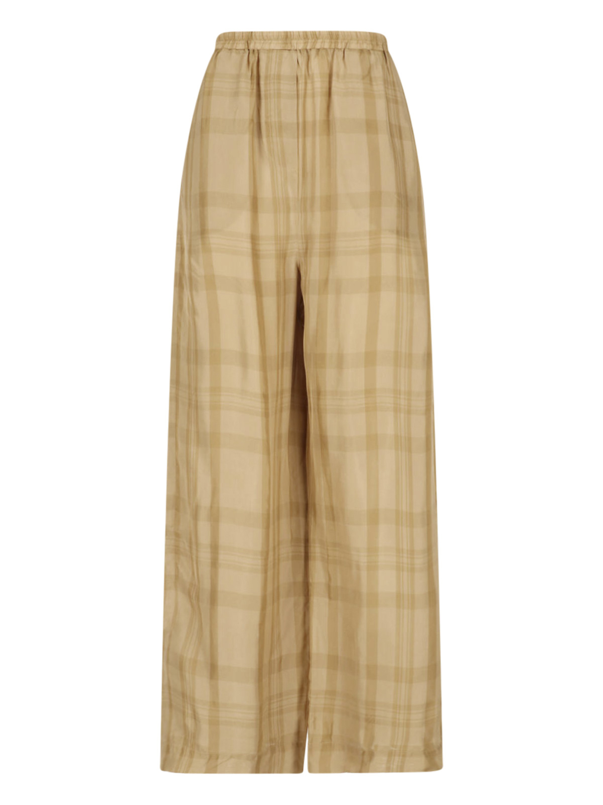 [THE FRANKIE SHOP] Trousers SS26 BAXTER SHEER FLUID TRACK PANTSBEIGE GLEN PLAID