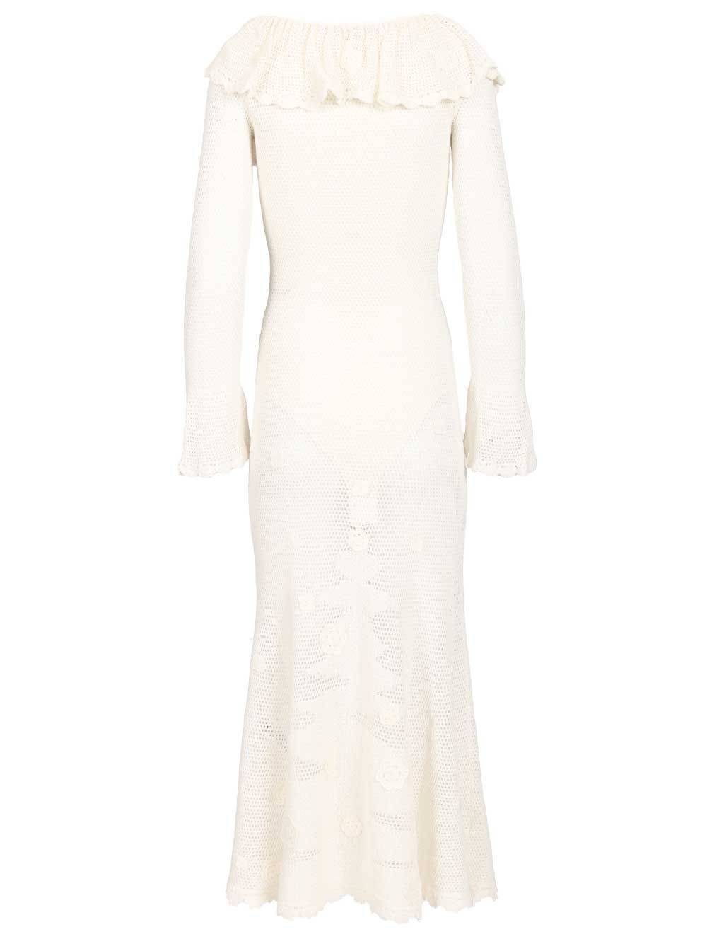 [Self-portrait] Long sleeve dress CO AC26-015M-WWHITE