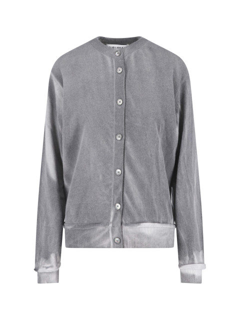 [Our Legacy] Cardigan FW25 W4253DGGREY SPRAY DYE CHERUB WOOL