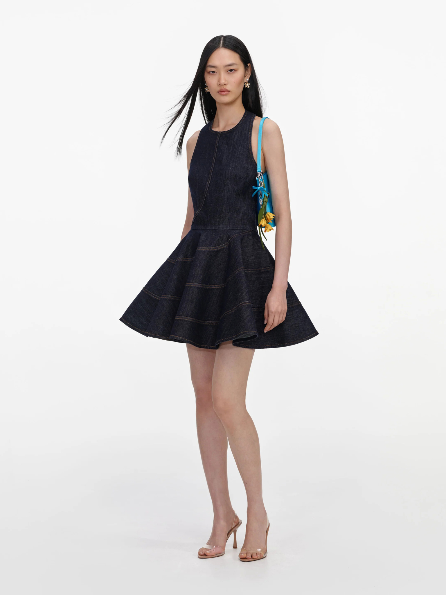 [SELF PORTRAIT] Sleeveless dress FW26 PF26810SBLBLUE