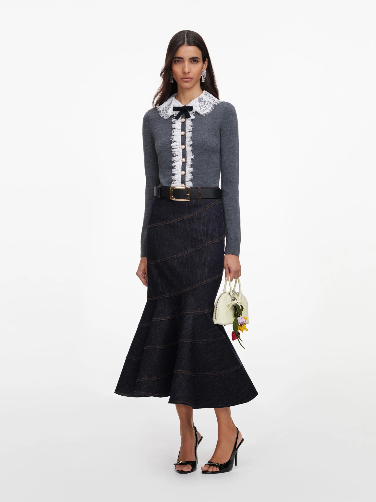 [SELF PORTRAIT] Knitwear FW26 PF26134CGRGREY